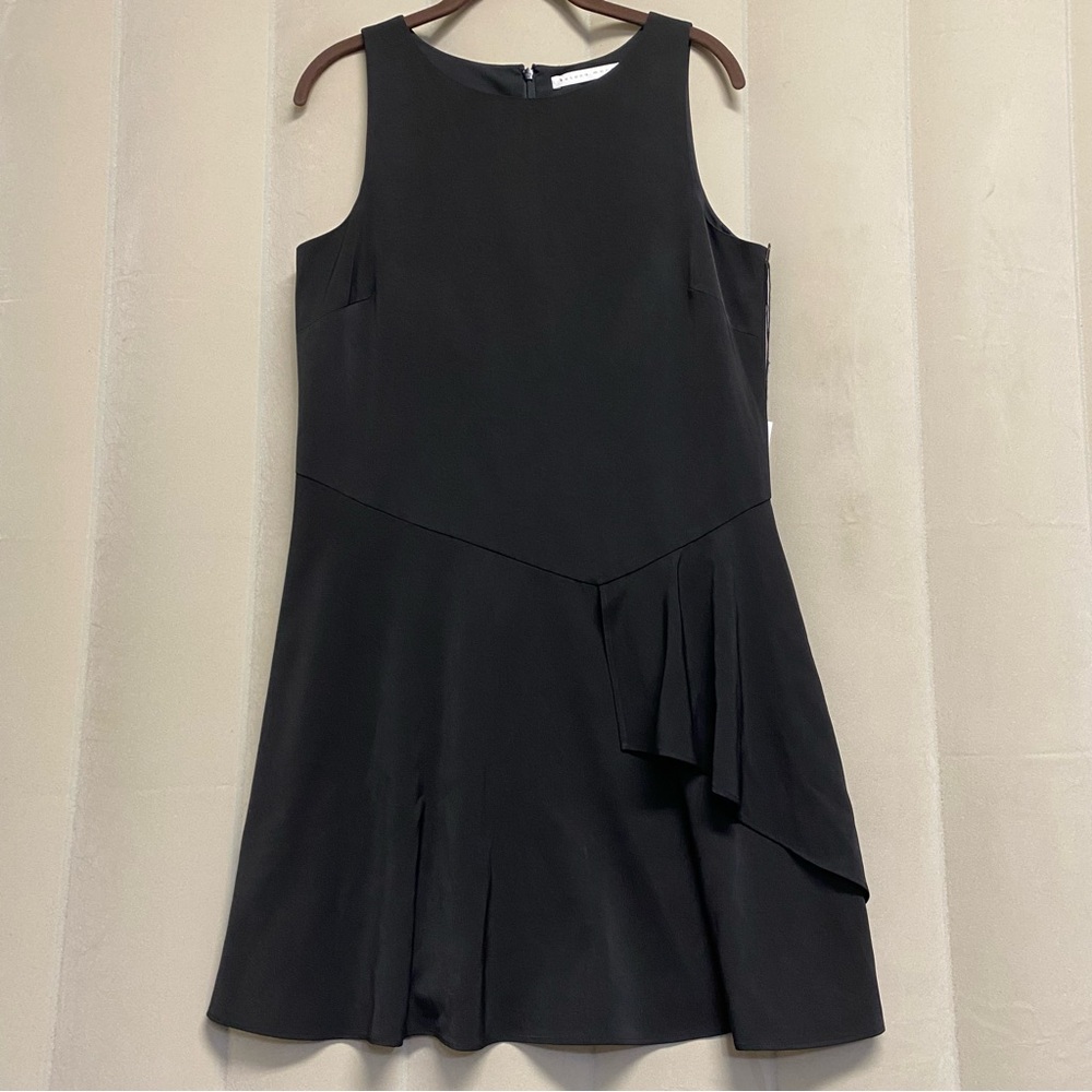 Susana Monaco Women’s Dress Size 8 Ruffle Pleated Mini Designer Luxury Black NWT